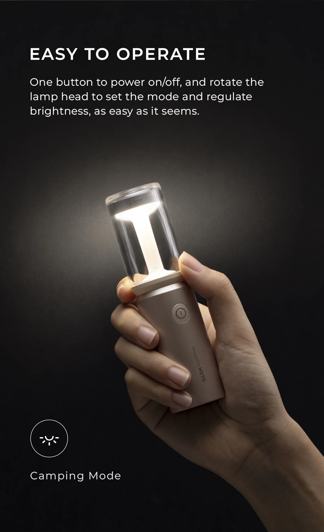 Cheap Goat Tents HOTO Camping Light Rechargeable Waterproof Flashlight Camping Lantern 3 Modes Mini Outdoor Hanging Camp Lamp Tent Lighting Torch   